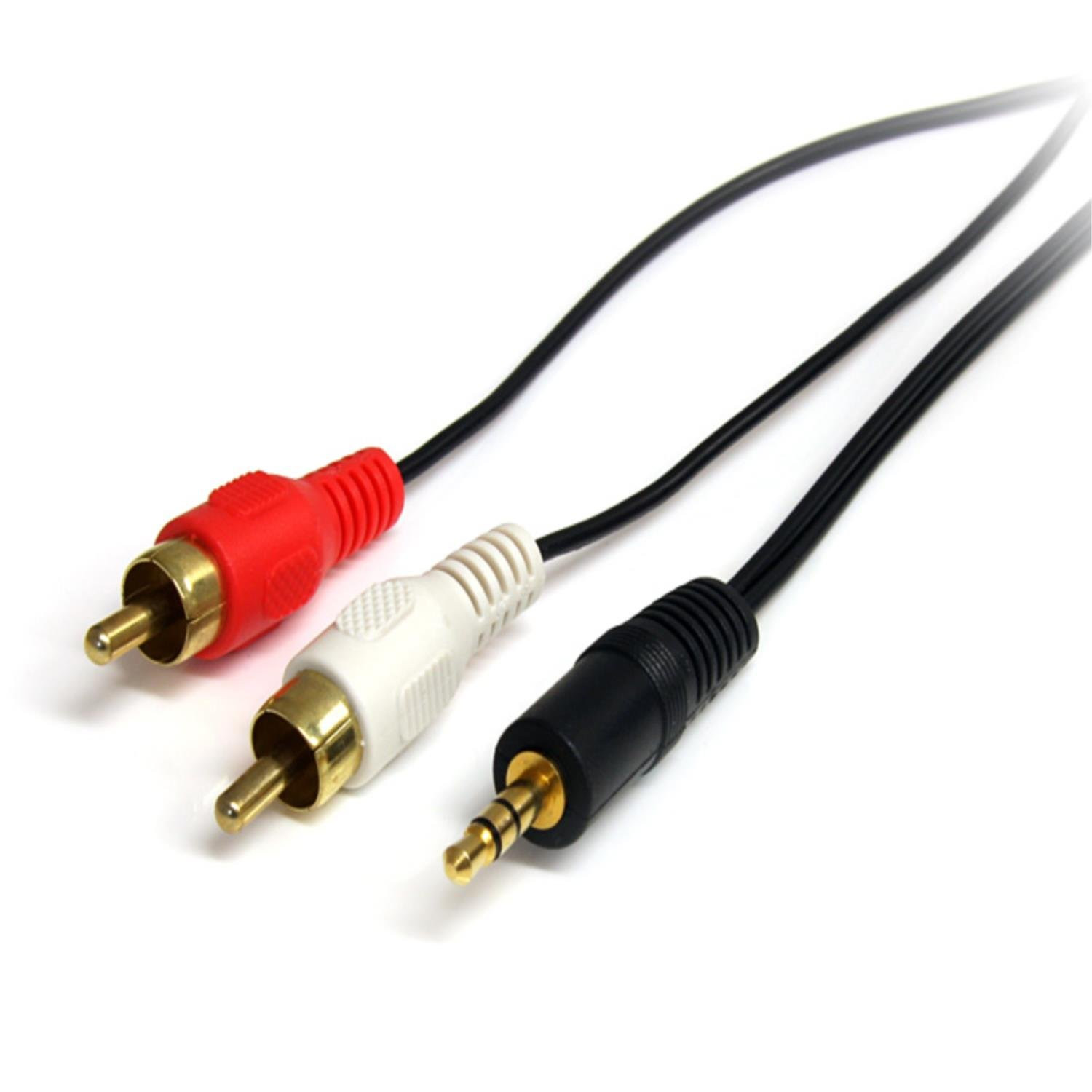 RCA Audio Cable - Headphone to RCA Cable - Audio to RCA Cable (MU6MMRCA),Black